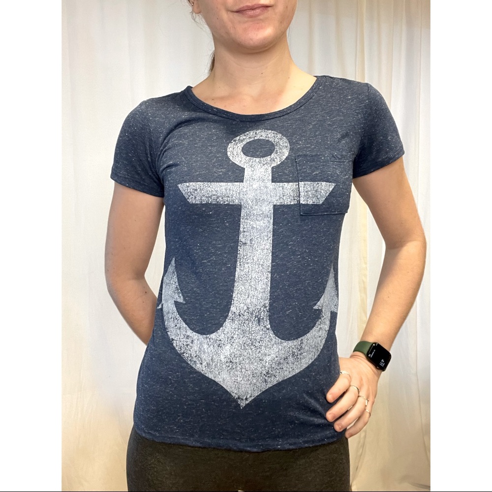 Blue Anchor T-shirt by Well Worn